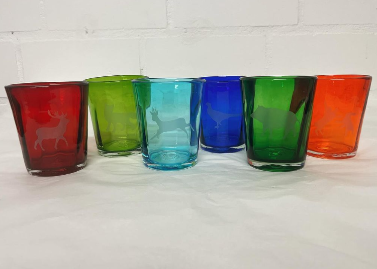 Wasserglas | Serie "Italy" | bunt | 6er Set