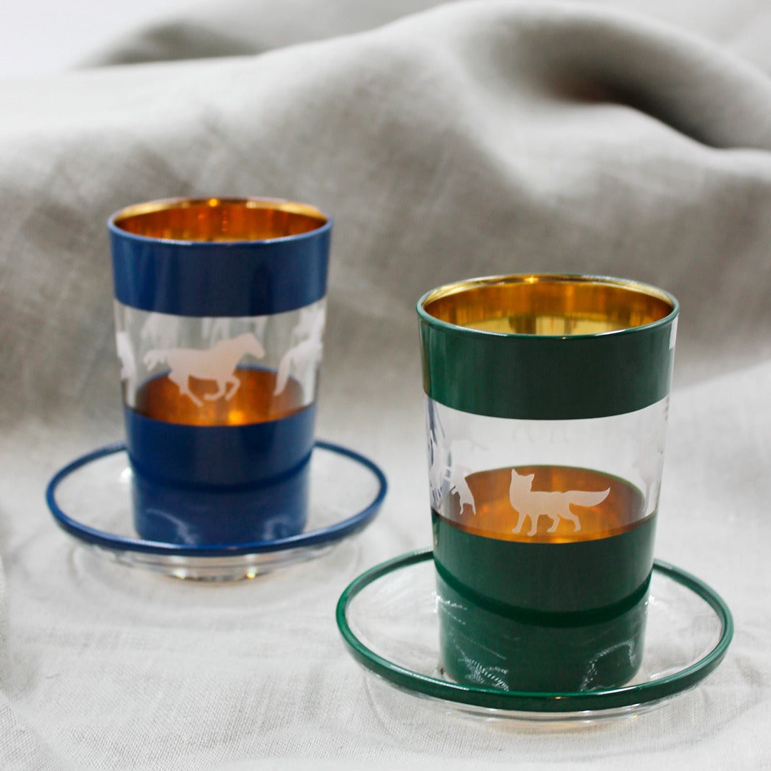 Tee & Espresso Glas blau